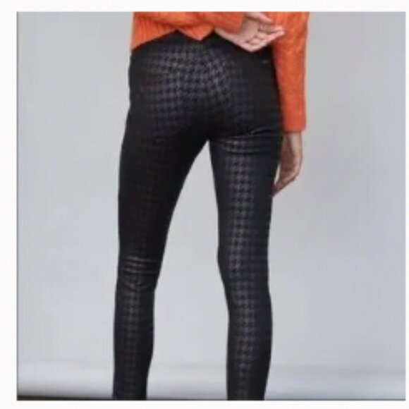 Sanctuary Anthropologie Houndstooth Runway Leggings Pants Black & Gray NWT - Picture 4 of 16